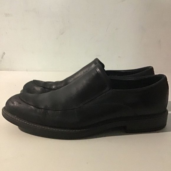 ECCO MEN'S VITRUS lll LEATHER MOC SLIP ON LOAFERS BLACK 11-NICE! - Picture 3 of 10